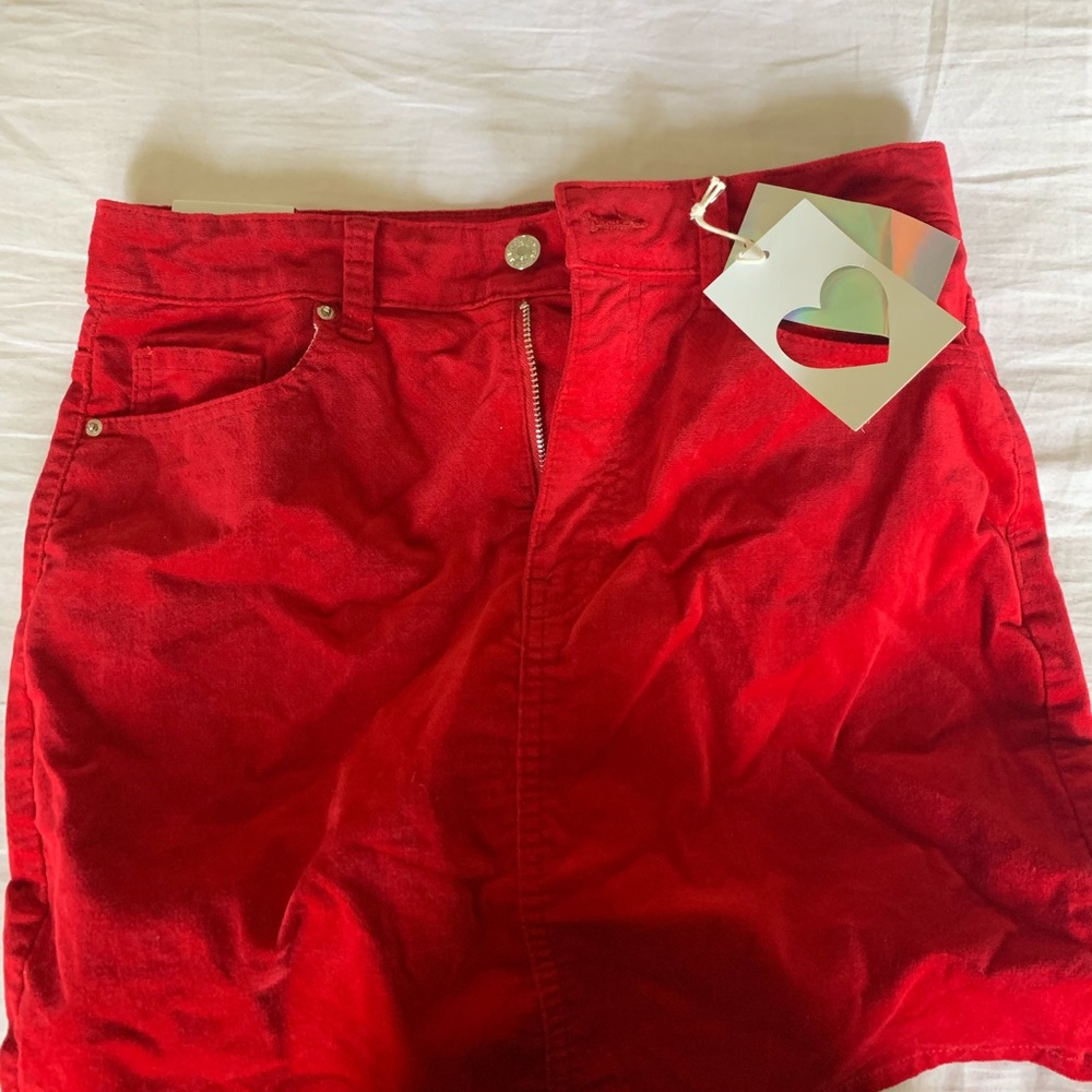 Red skirt